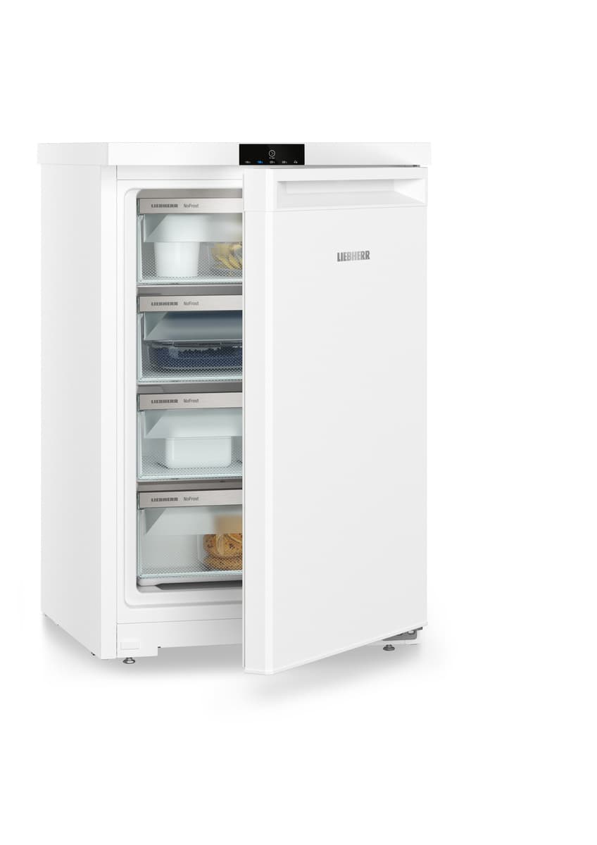 Liebherr 55cm Freestanding Under-counter freezer-NoFrost-FrostProtect-4 Drawers-Recessed Handle-White