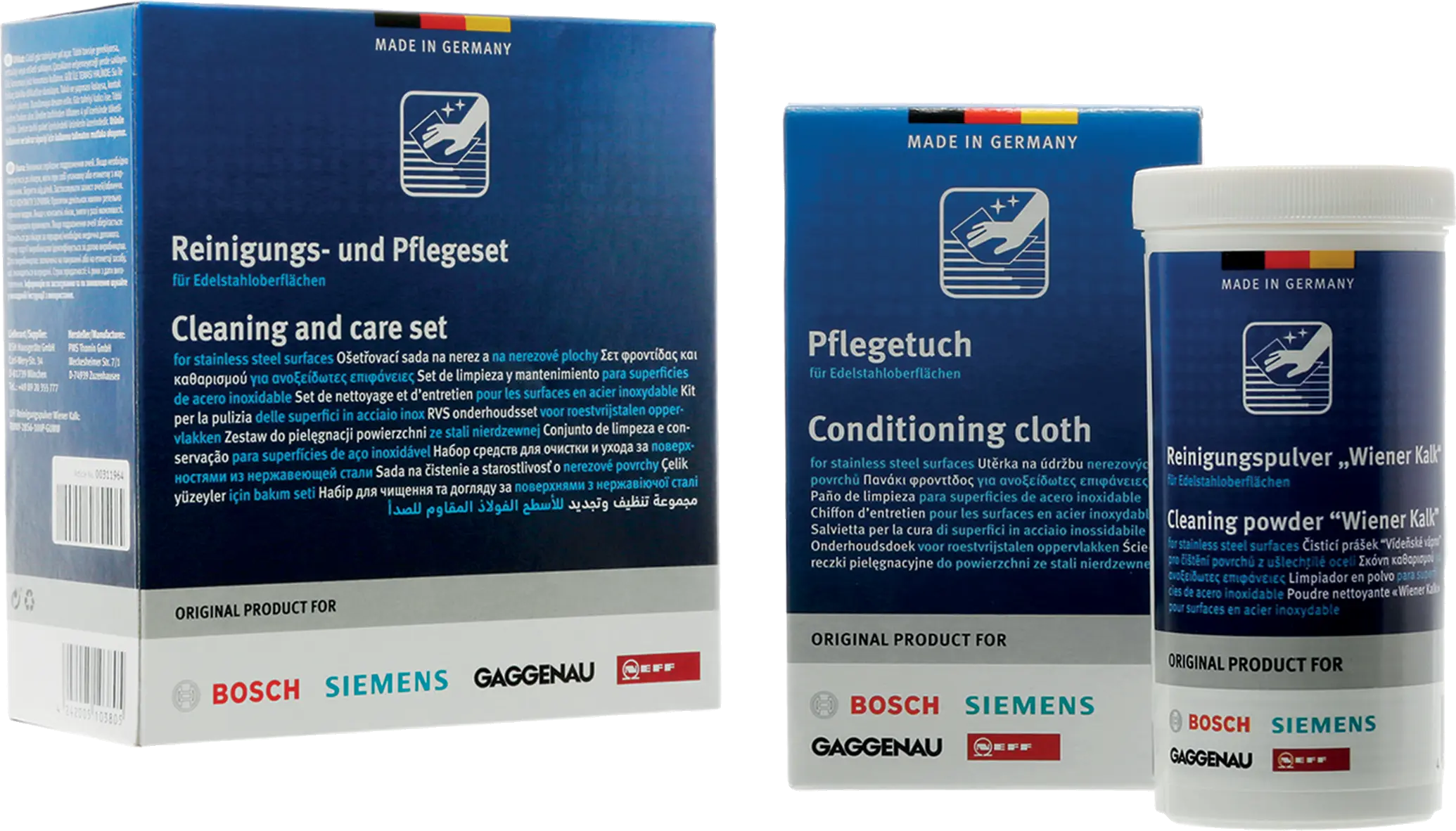 Cleaning & Care Set: Stainless Steel Surfaces