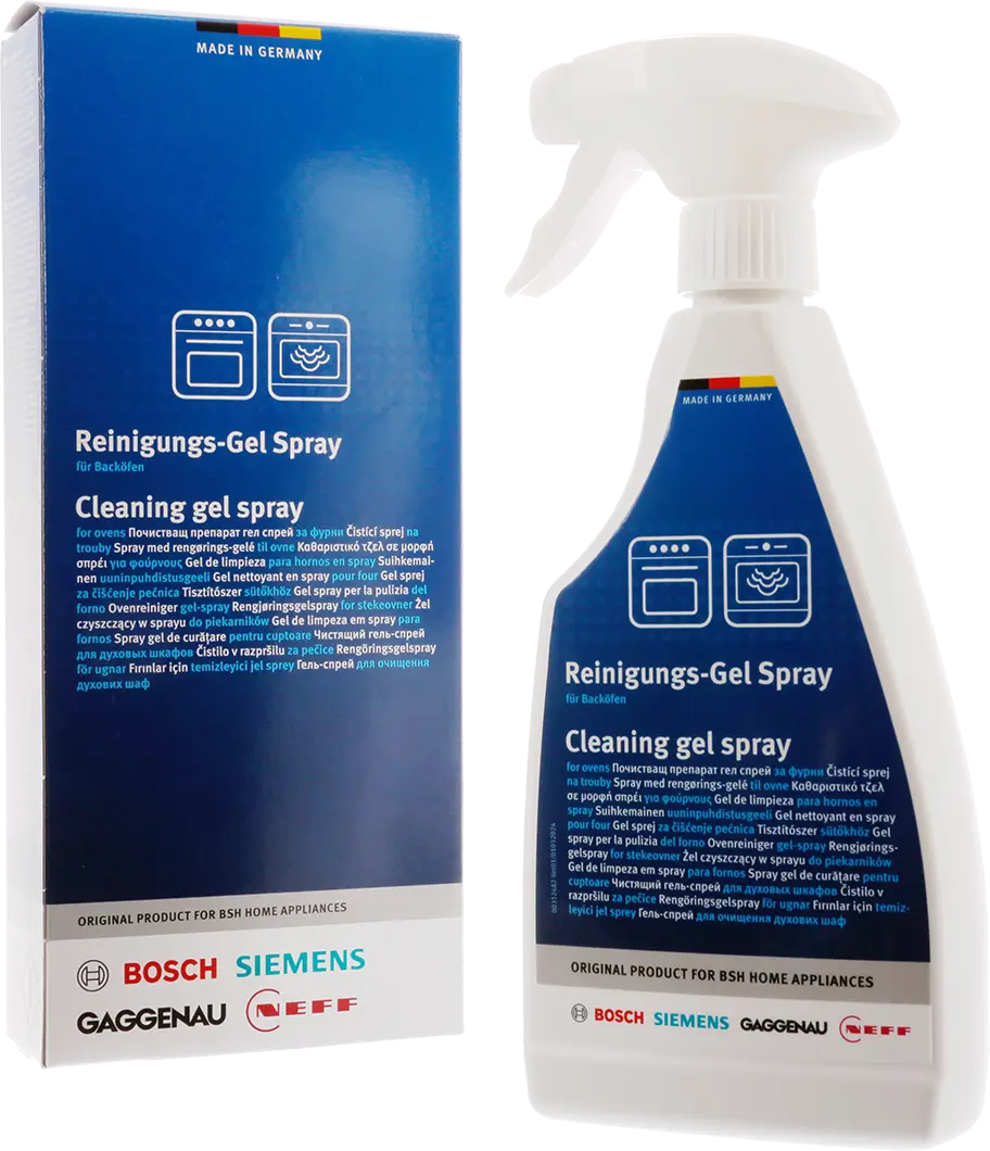 Cleaning gel spray for ovens