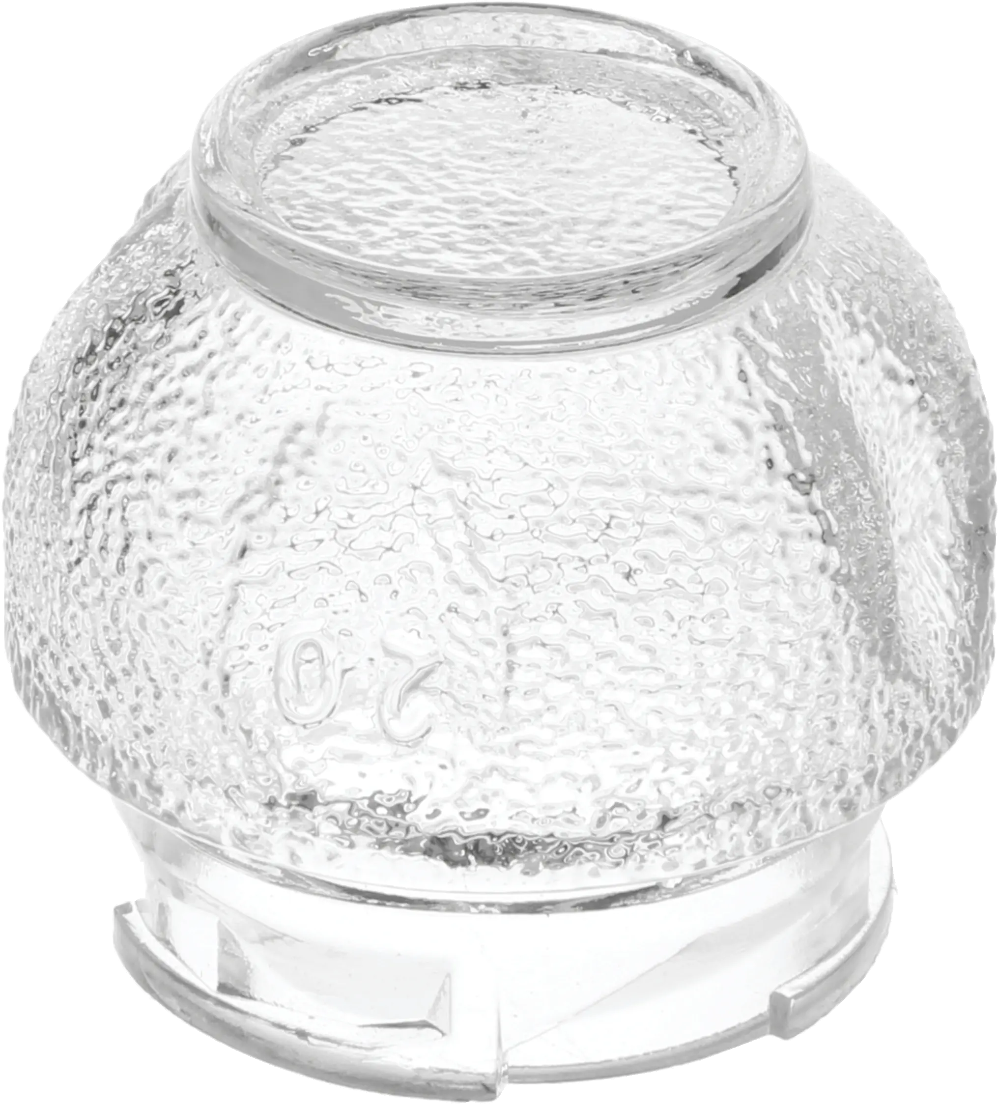 Glass light cover round, stippled, Rotary-Locking-System
