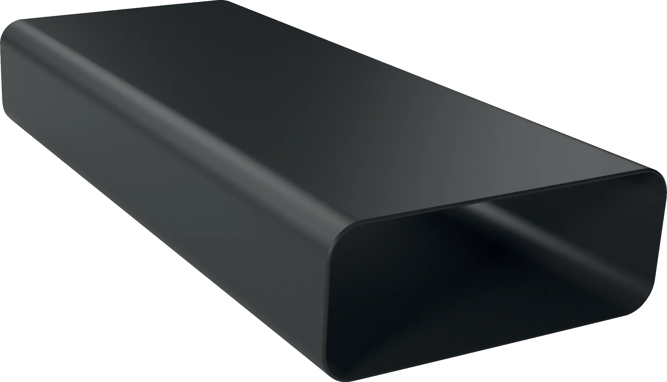Ventilation channel Flat duct 1000 mm Black