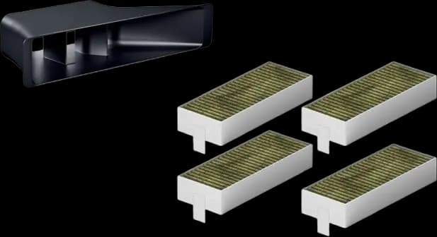 Clean Air Plus recirculation kit Basic kit (partly-)ducted recirculation Diffusor,tape and odor filter
