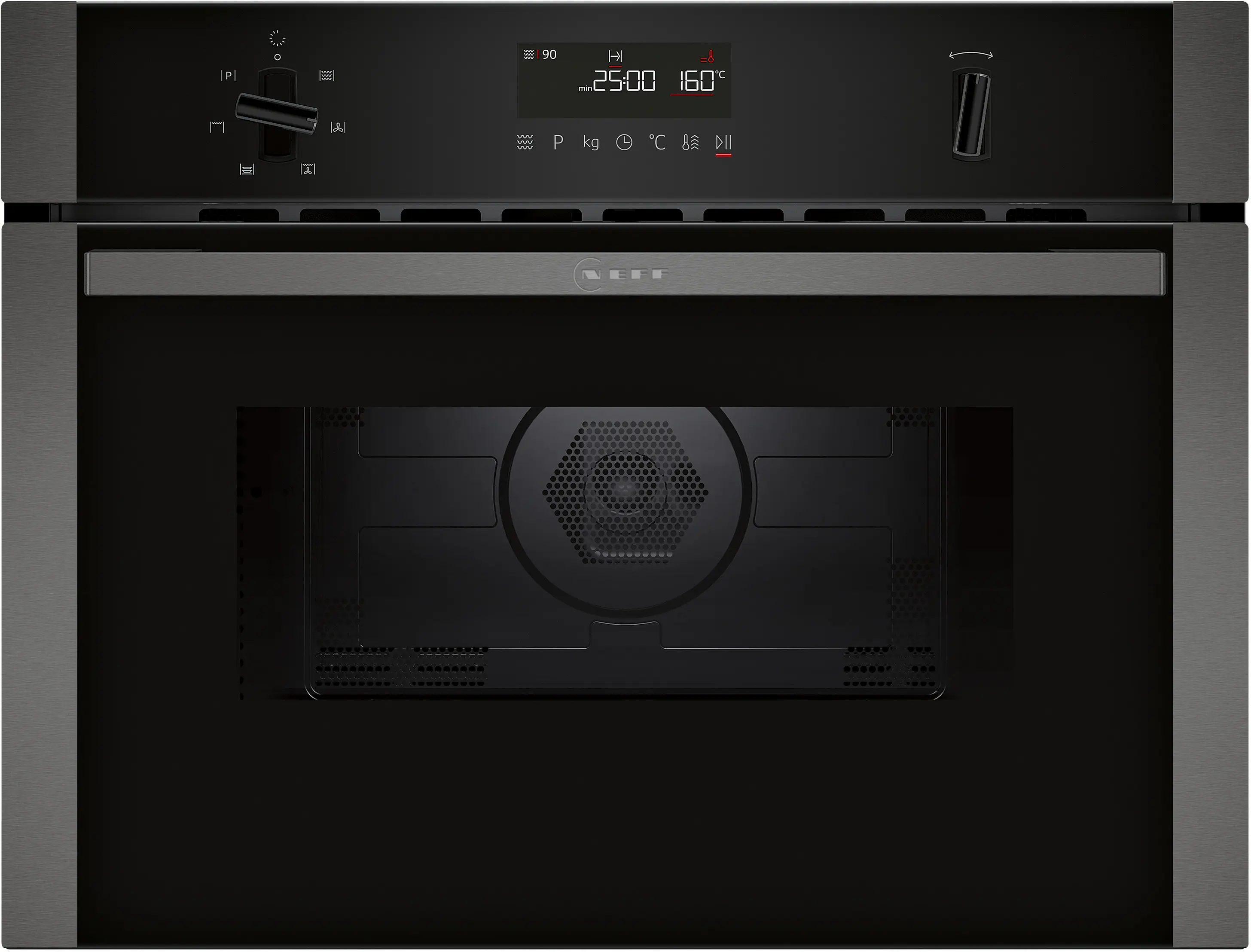 N 50 Built-in microwave oven with hot air 60 x 45 cm Graphite-Grey