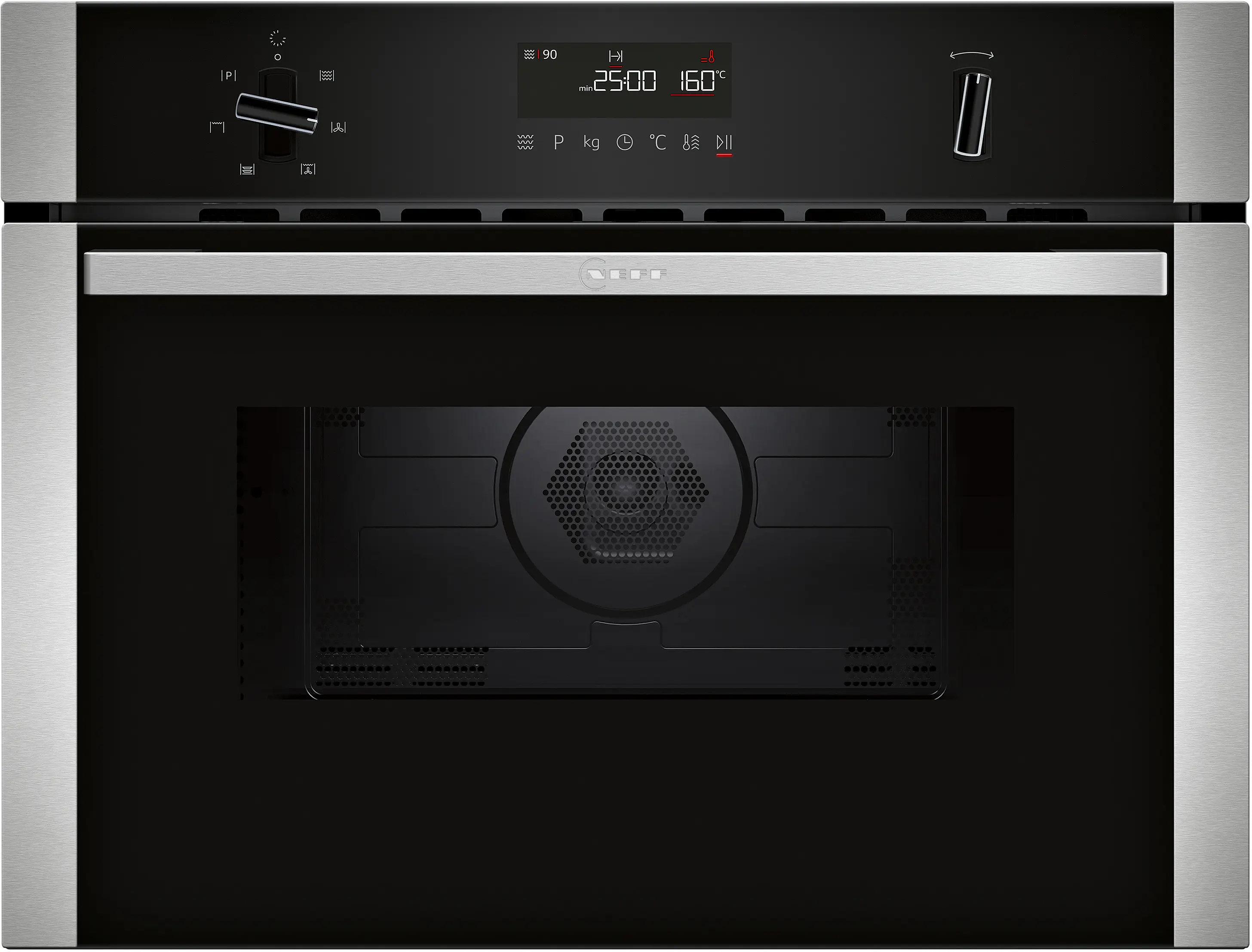 N 50 Built-in microwave oven with hot air 60 x 45 cm Stainless steel