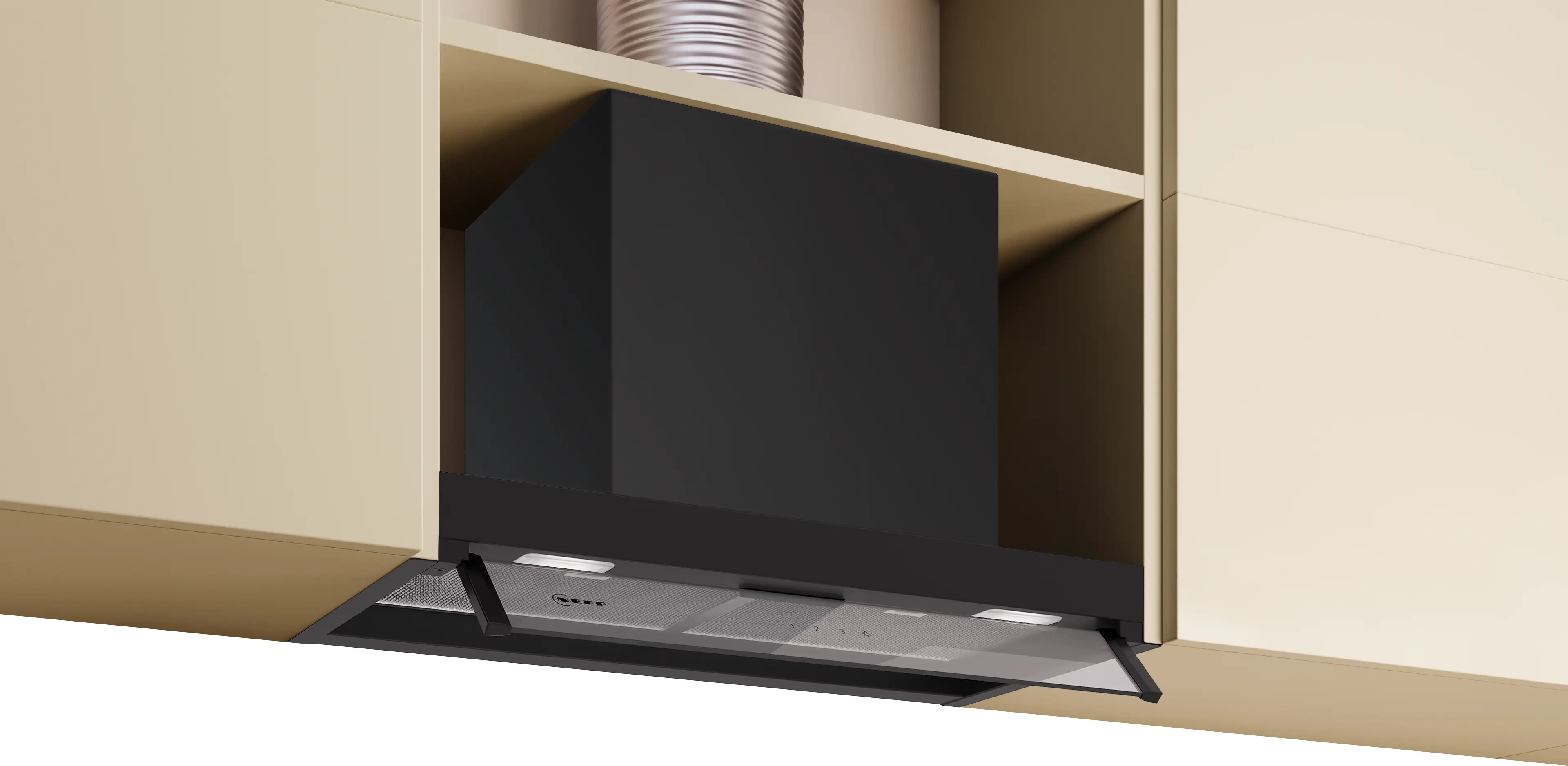 N 50 Integrated Design Hood 60 cm clear glass, Matt black
