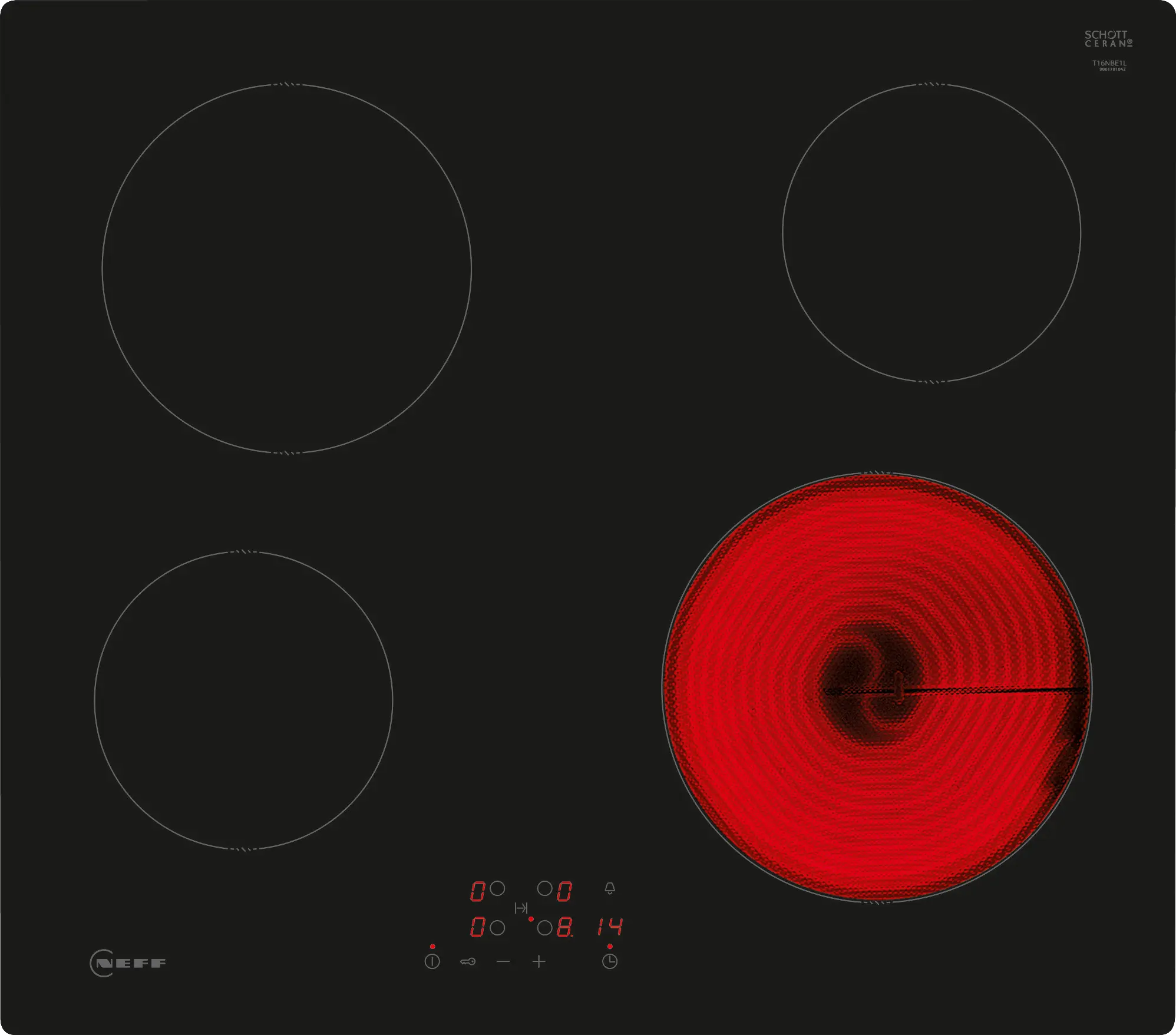 N 50 Electric hob 60 cm surface mount without frame