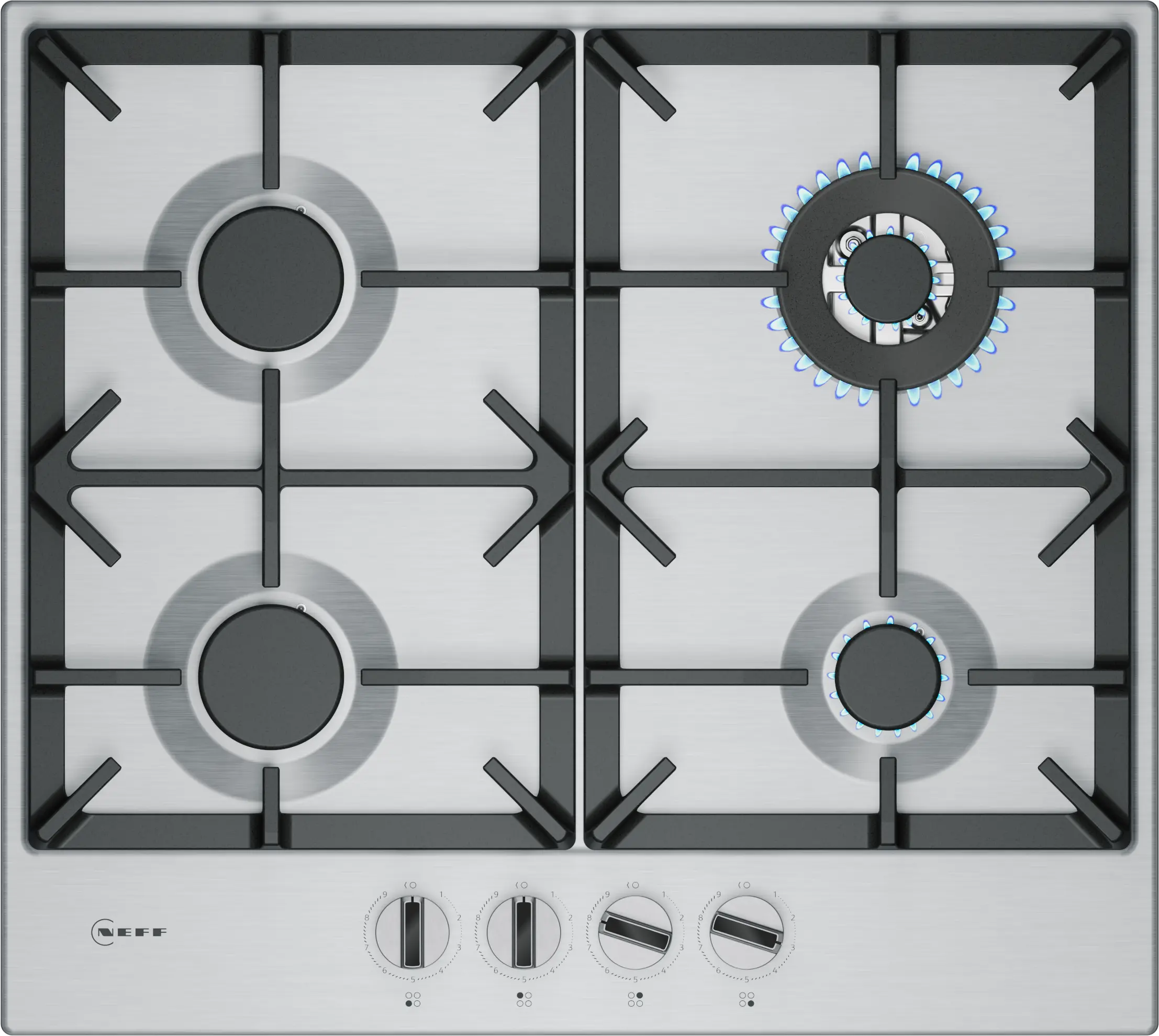 N 70 Gas hob 60 cm Stainless steel