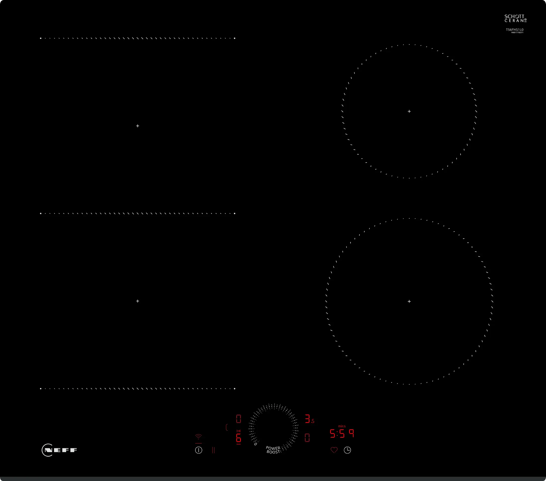 N 70 Induction hob 60 cm surface mount without frame