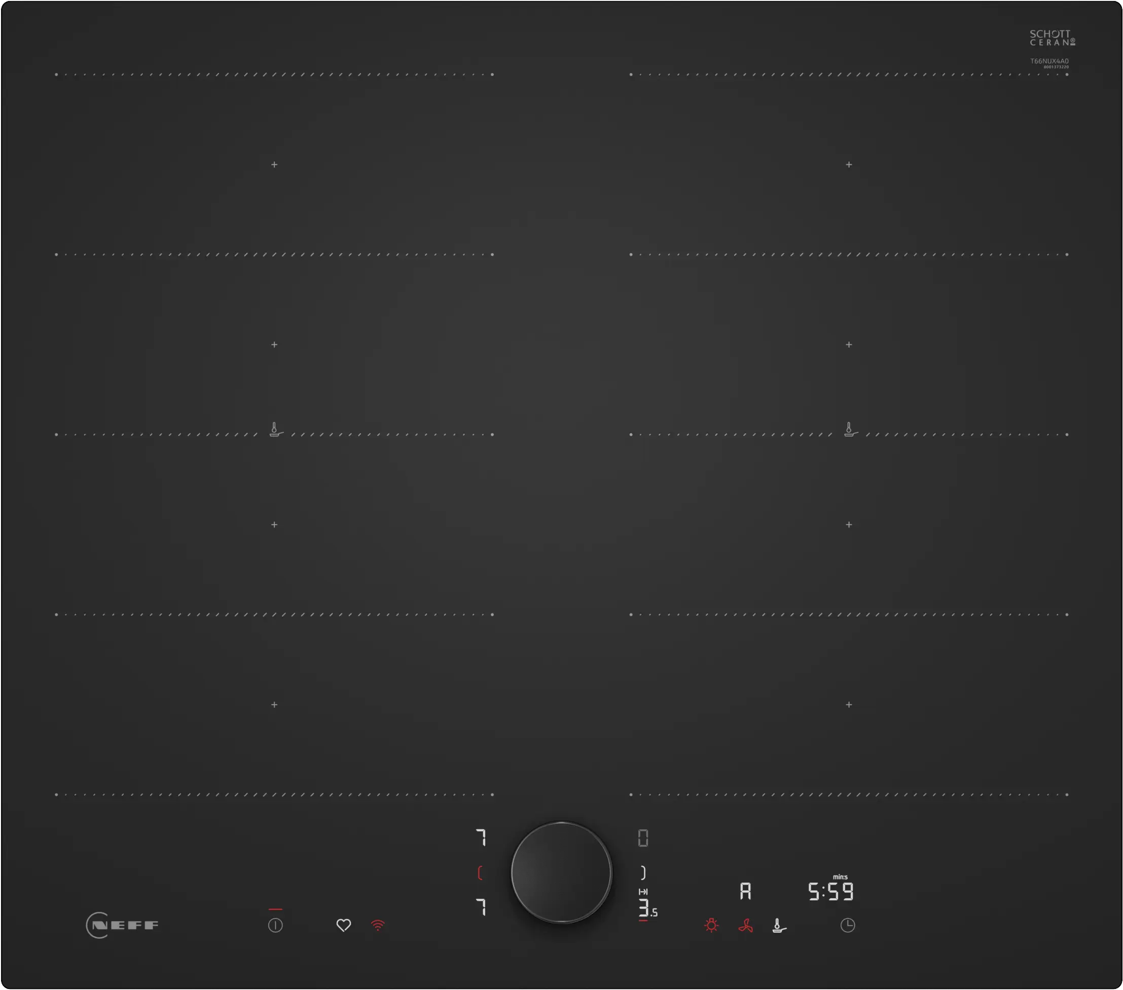N 90 Induction hob 60 cm Matt black