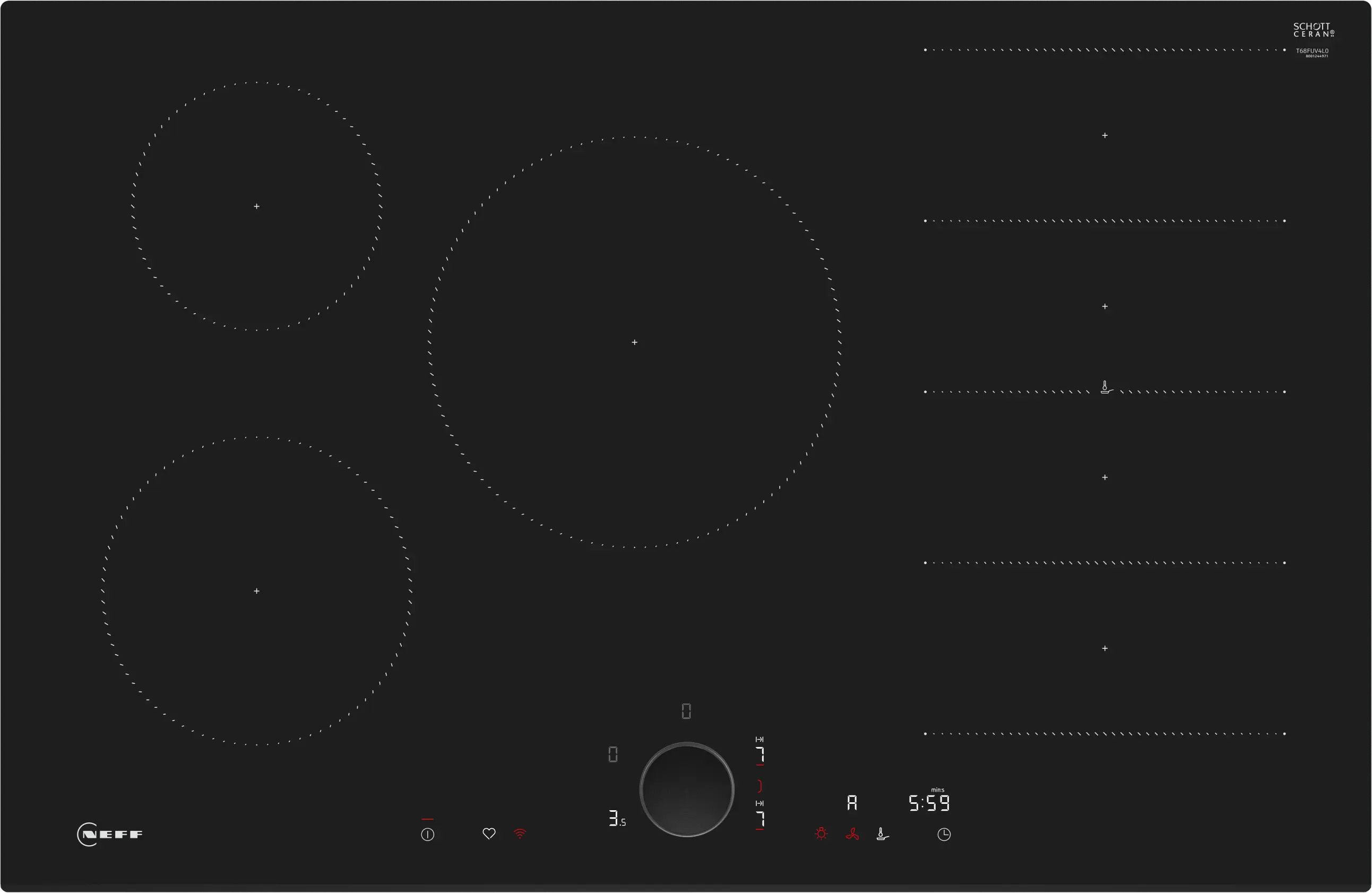 N 90 Induction hob 80 cm surface mount without frame