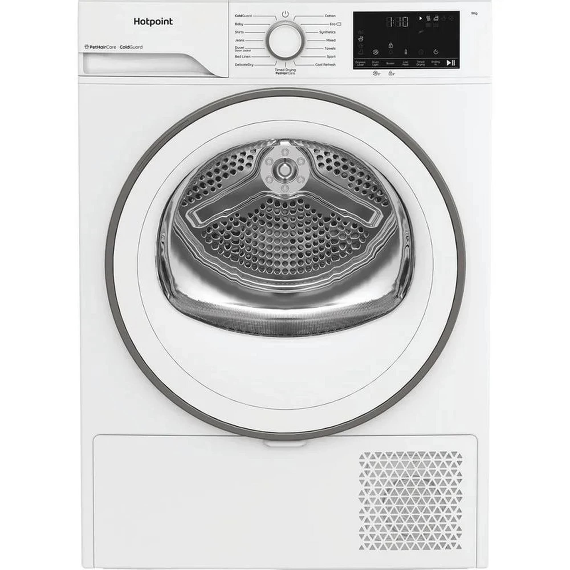 9kg Heat Pump Tumble Dryer with Pet Hair Care - White