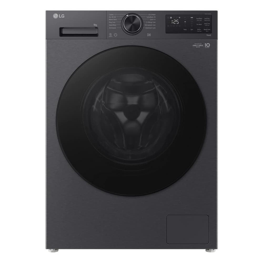 9kg 1200 Spin Washing Machine - Black
