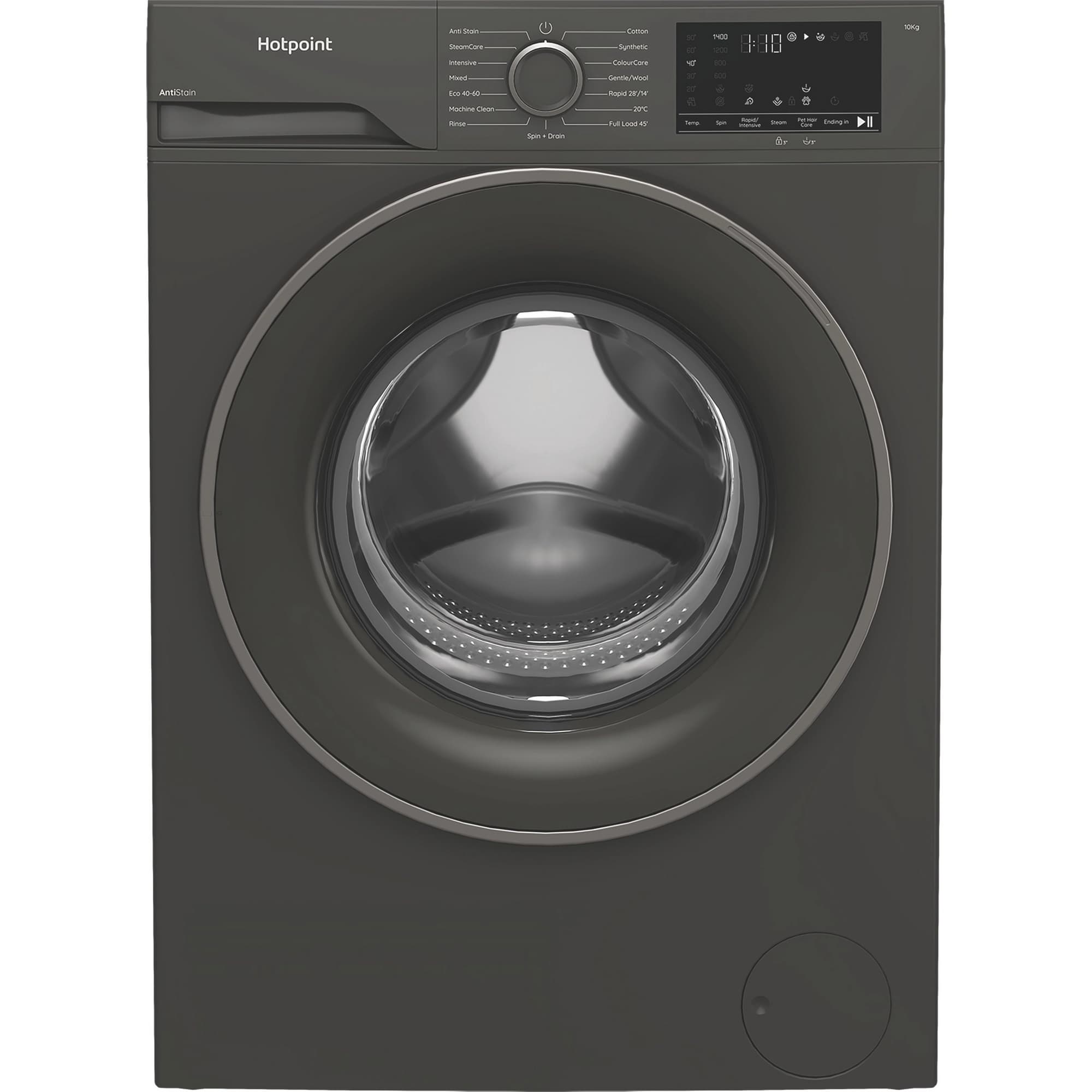 10kg 1400 Spin Washing Machine with PetHairCare - Graphite