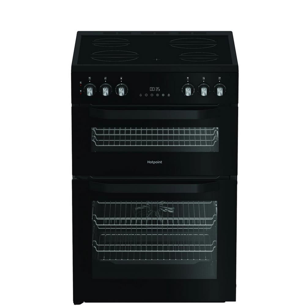 HDEU67V9C2B/UK 60cm Double Oven Electric Cooker with Ceramic Hob - Black