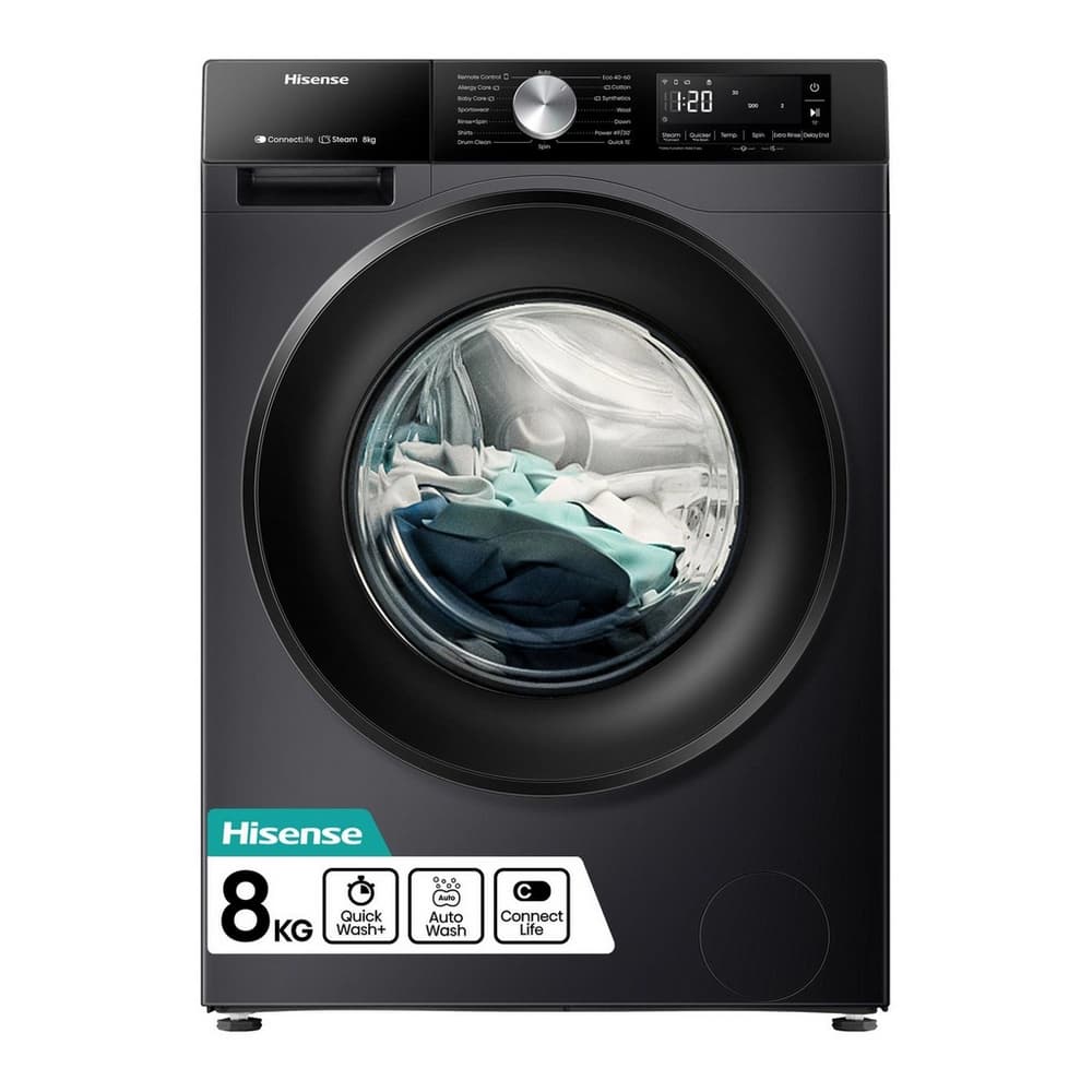8kg 1400 Spin Washing Machine - Black