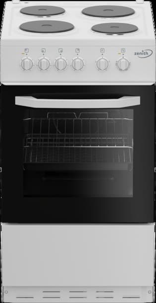 Zenith 50cm Freestanding Cooker-Single Oven-SolidPlate-A Energy Rated - Mechanical Display - Enamel