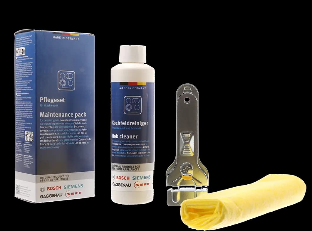 Maintenance pack for ceramic glass and induction hobs