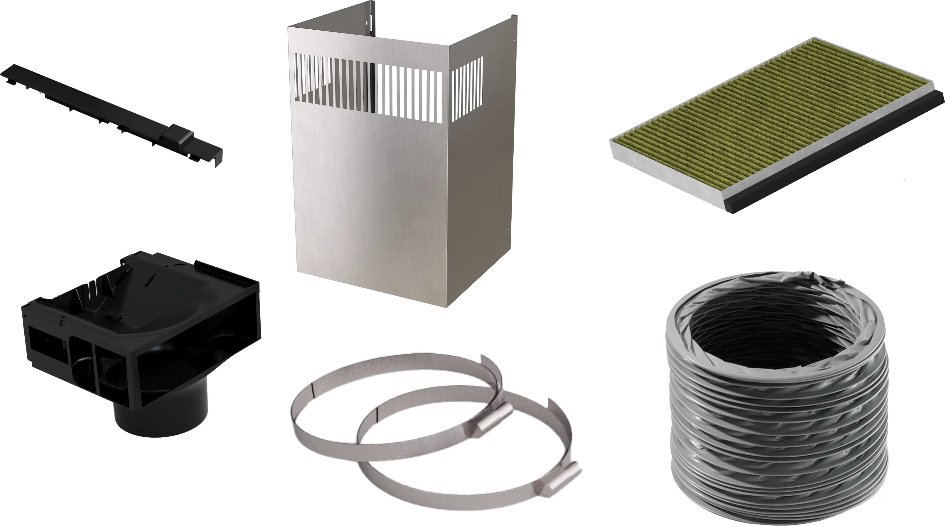 Long-life Clean Air recirculation kit Stainless steel look