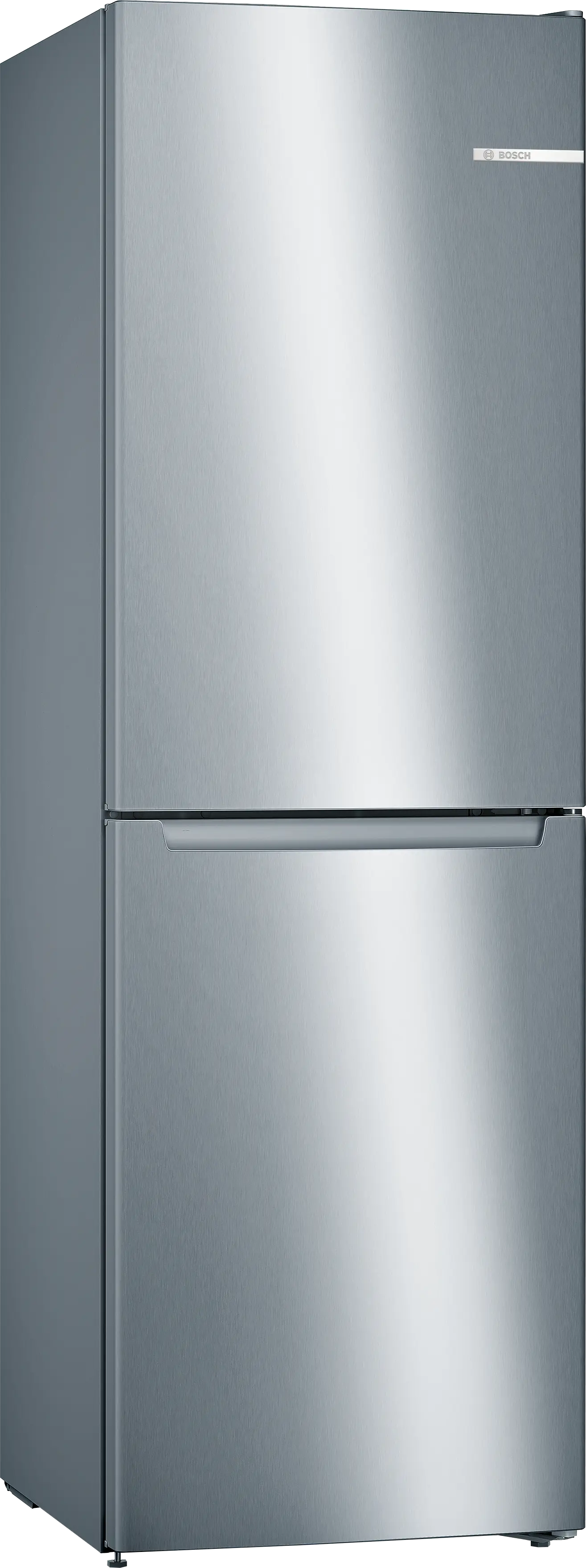 Series 2 Free-standing fridge-freezer with freezer at bottom 186 x 60 cm Stainless steel look