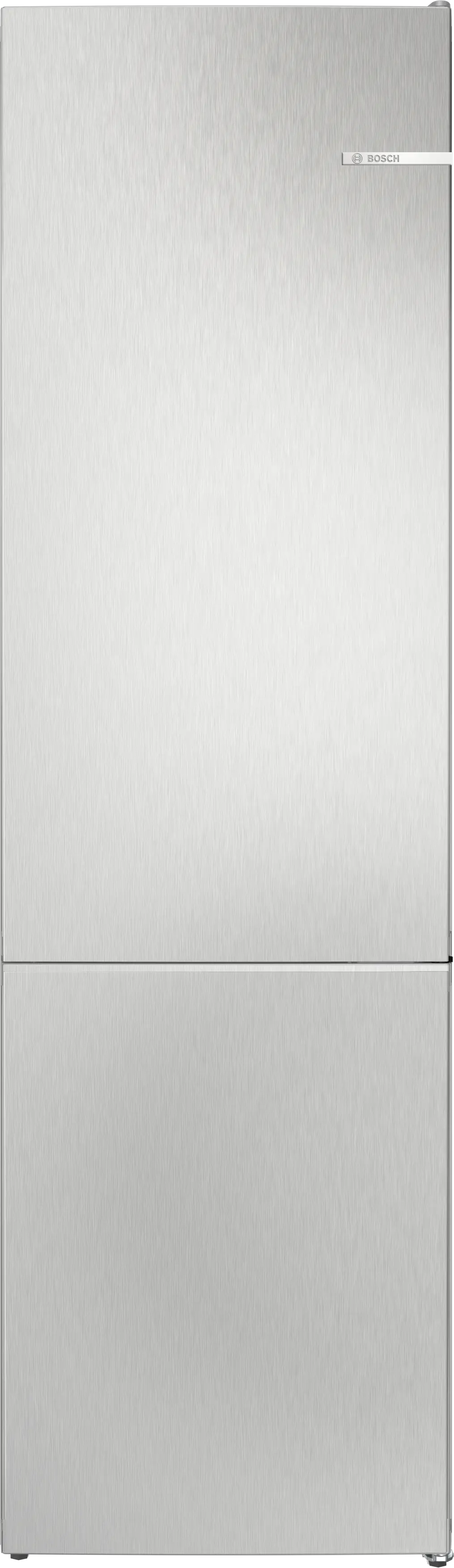 Series 4 Free-standing fridge-freezer with freezer at bottom 203 x 60 cm Stainless steel look