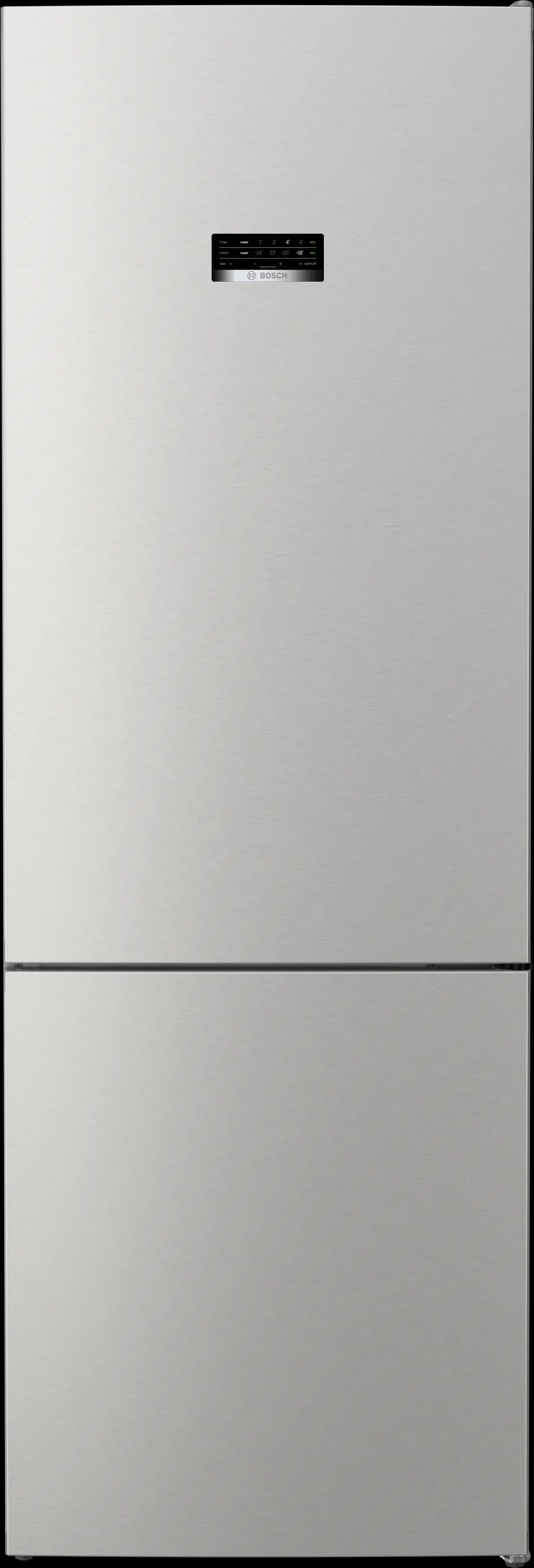 Series 4 Free-standing fridge-freezer with freezer at bottom 203 x 70 cm Stainless steel look