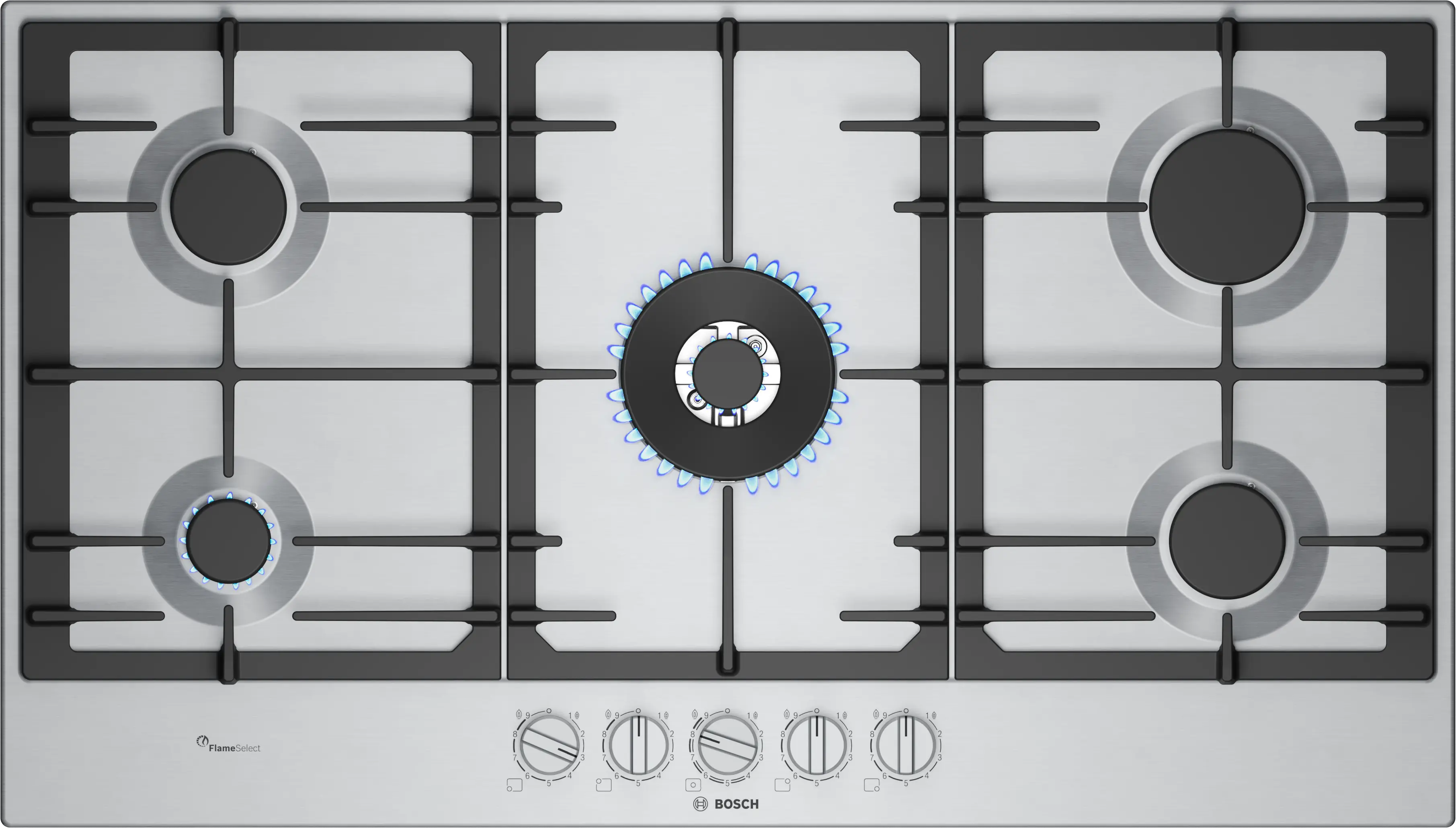Series 6 Gas hob 90 cm Stainless steel