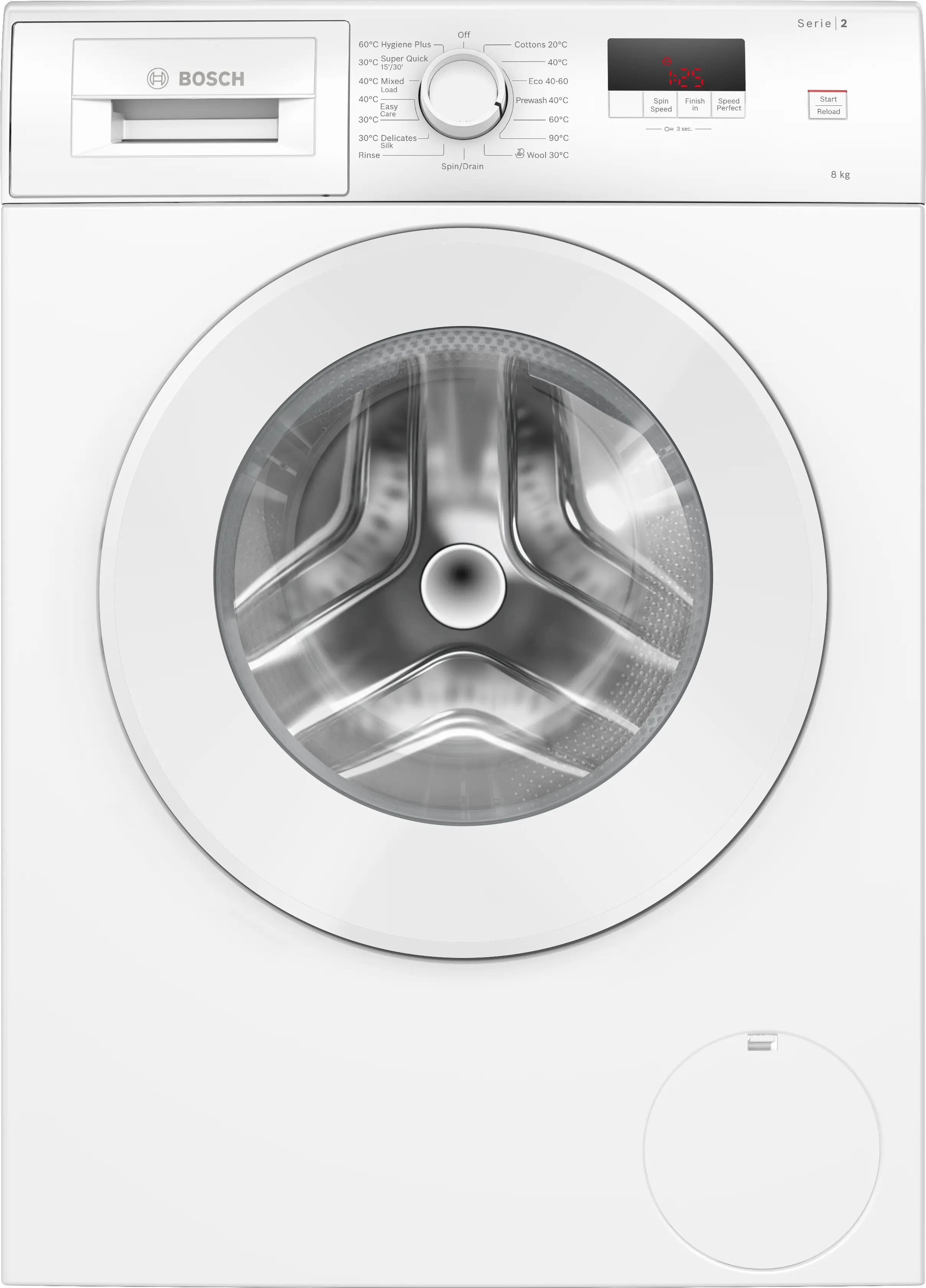 Series 2 Washing machine, front loader 8 kg max. 1400 rpm