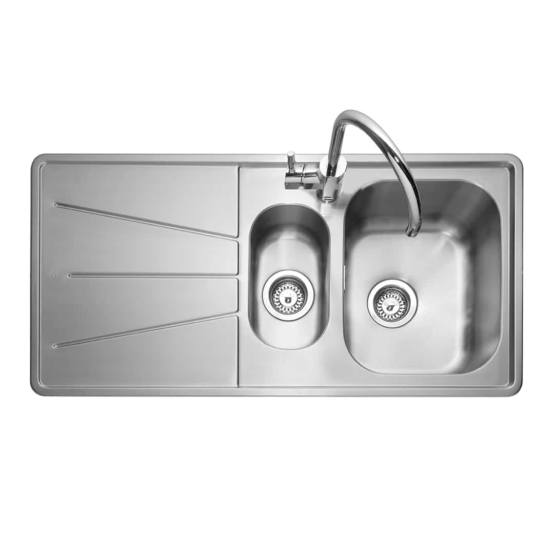 Blaze 150 Inset Sink with Drainer Stainless Steel - Left