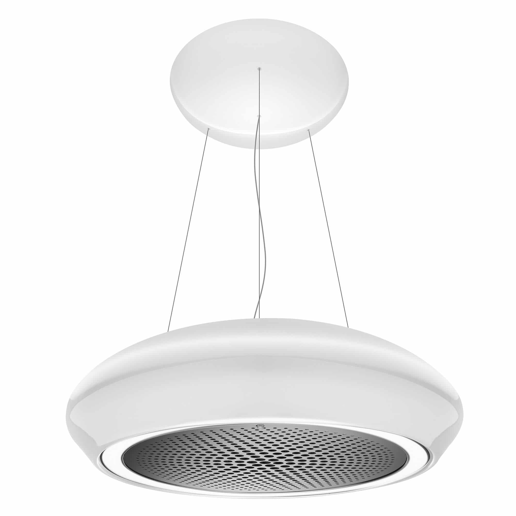 69cm Ceramica Island Cooker Hood White