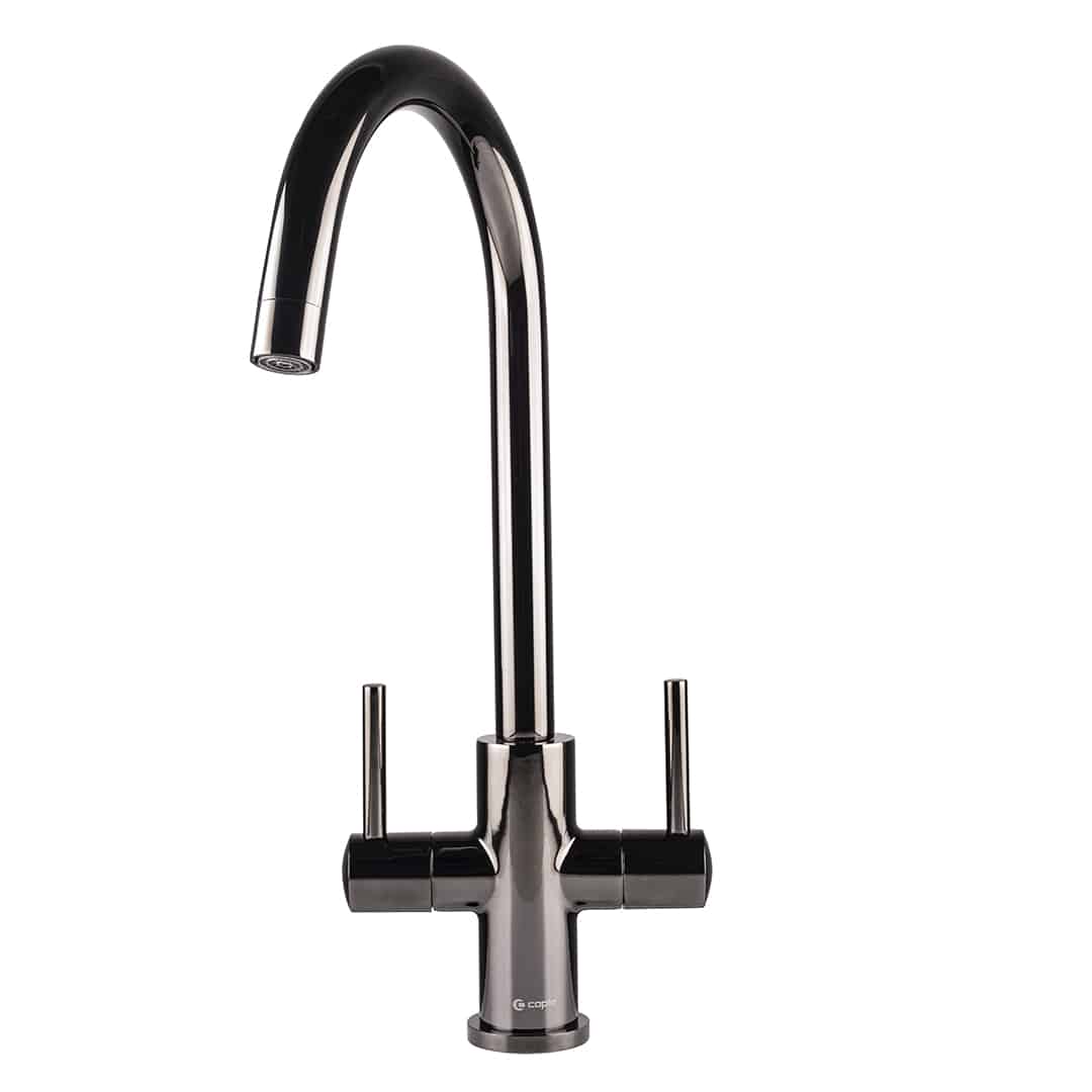 Lamar Dual Lever Tap Black Chrome