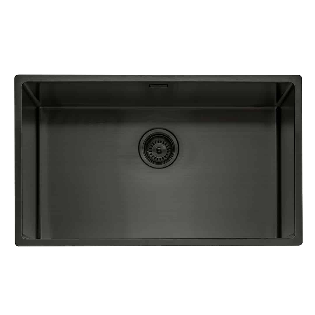 Mode 740 Inset or Undermount Sink Black Steel