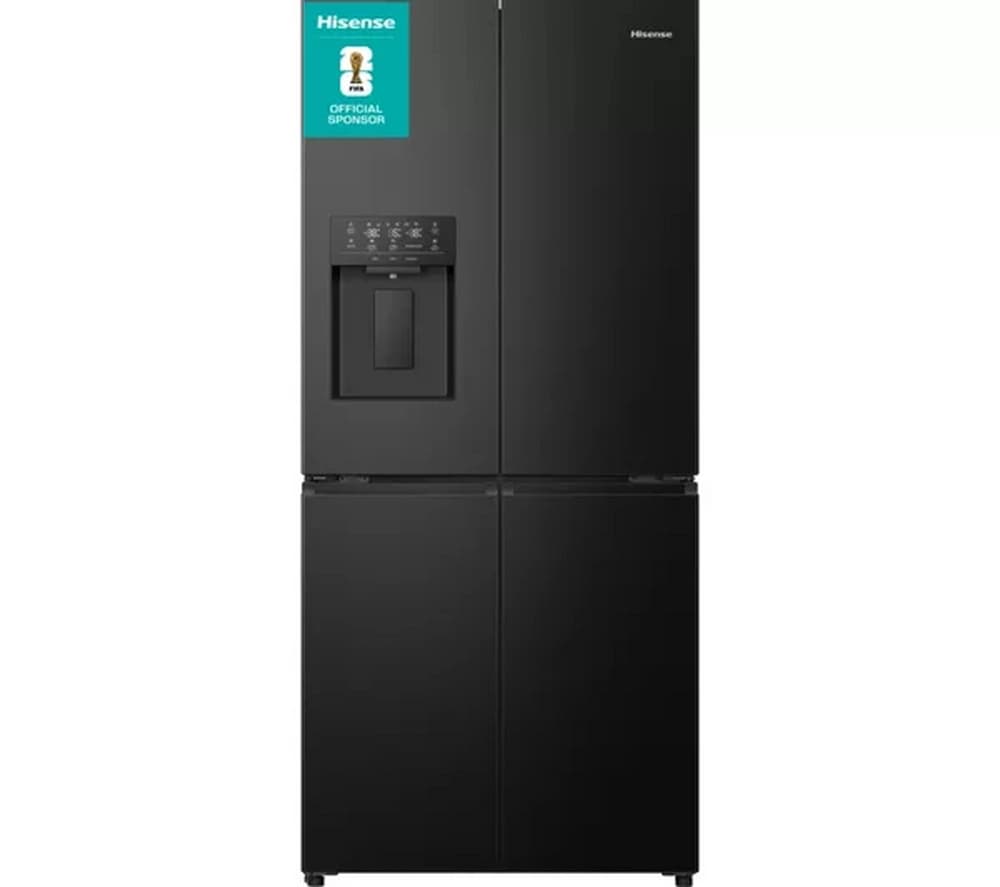 Hisense Total No Frost American Fridge Freezer - Black