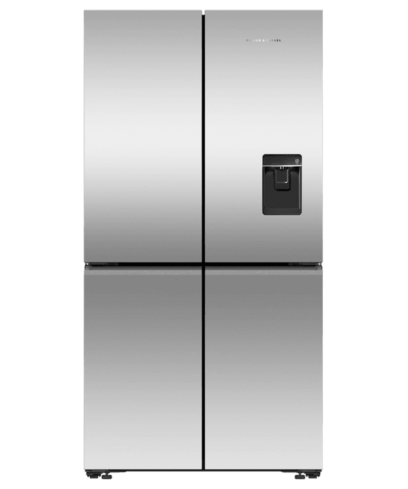 Freestanding Quad Door Refrigerator Freezer, 90.5cm, 538L, Ice & Water