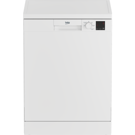 Beko Full size freestanding Dishwasher - White - Sliding cutlery basket - Quick programmes - Eco