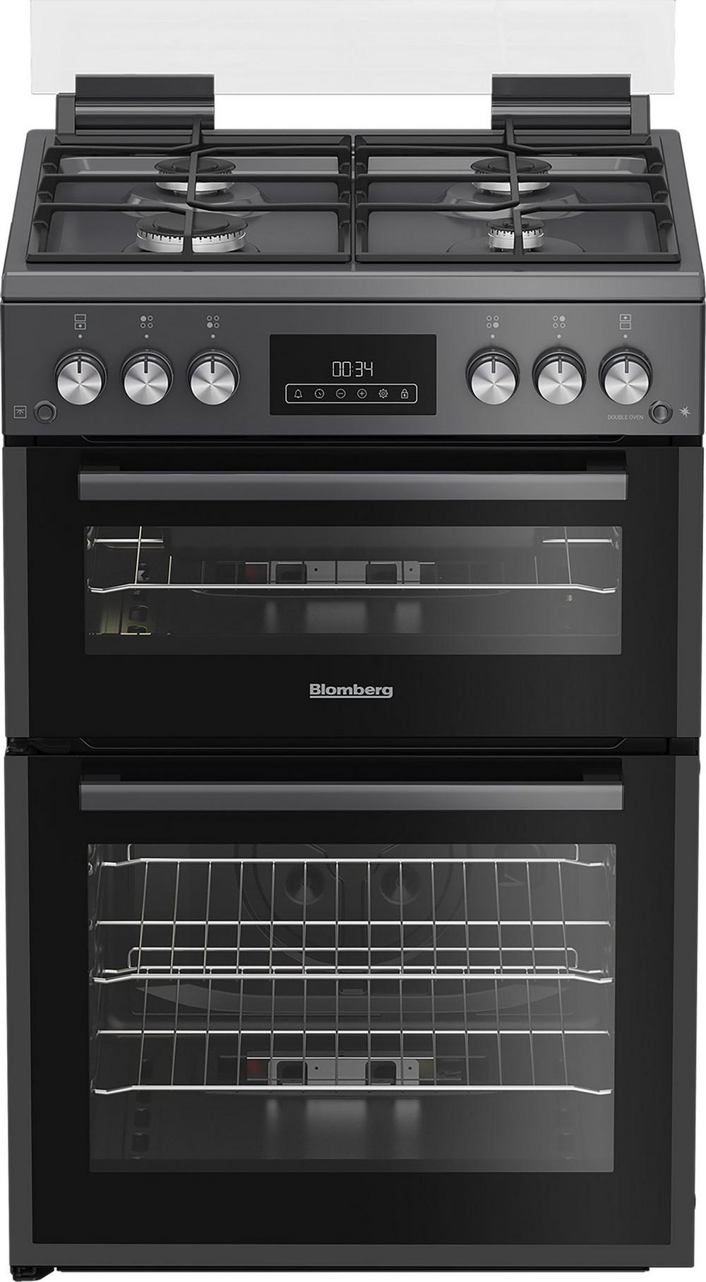 Blomberg 60cm Double Oven Gas Cooker with Gas Hob - Anthracite