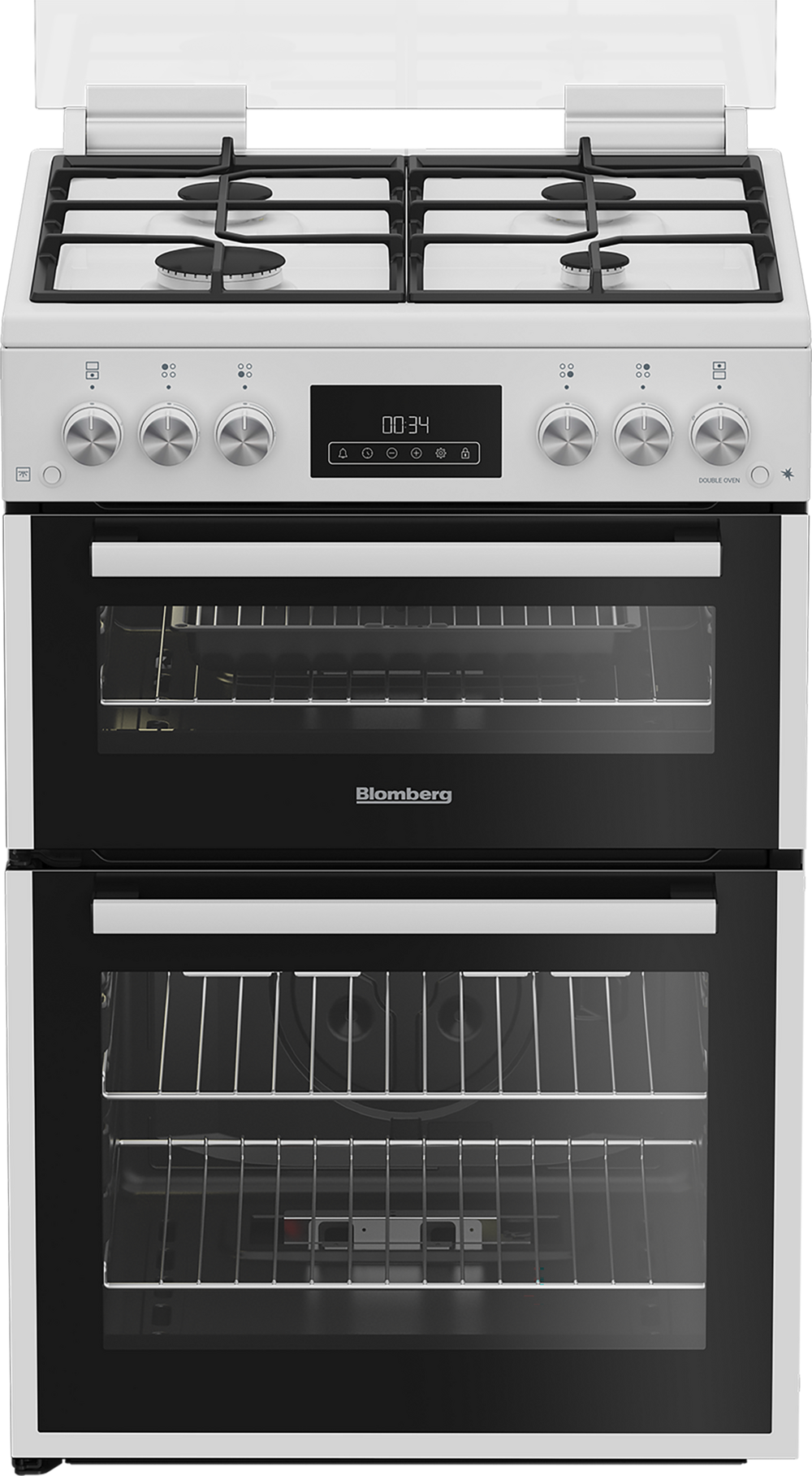 Blomberg 60cm Double Oven Gas Cooker with Gas Hob - White