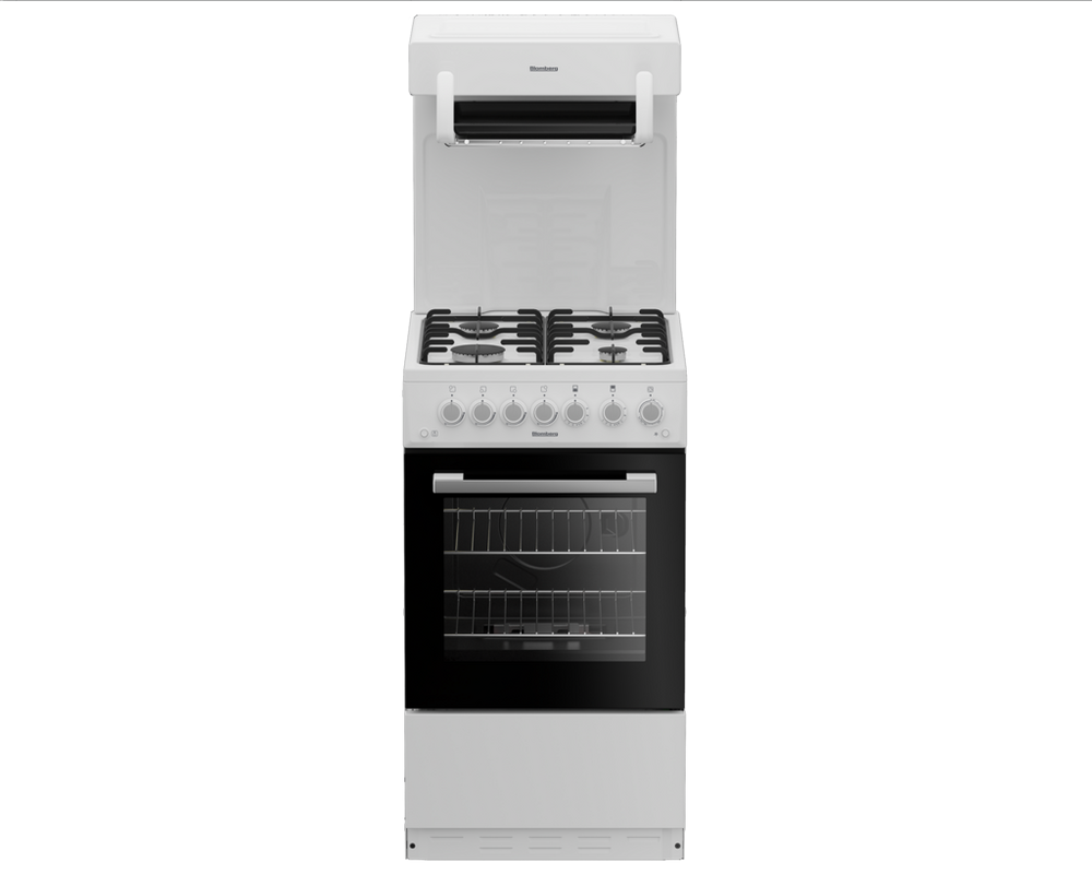 Blomberg 50cm Single oven Gas Cooker with Eye Level Grill - White