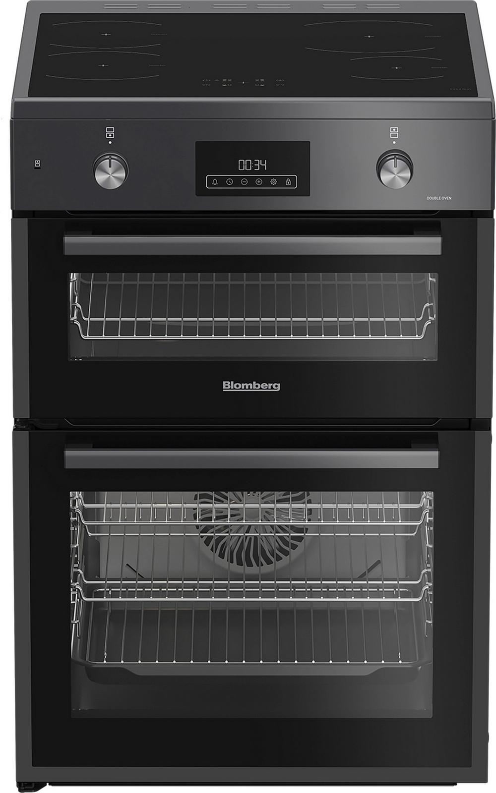 Blomberg 60cm Double Oven Electric Cooker with Induction Hob - Anthracite