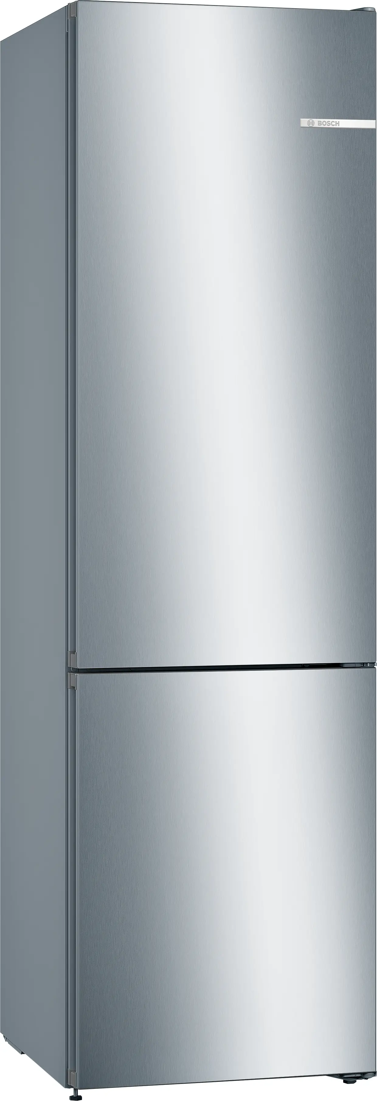 Series 4 Free-standing fridge-freezer with freezer at bottom 203 x 60 cm Stainless steel look