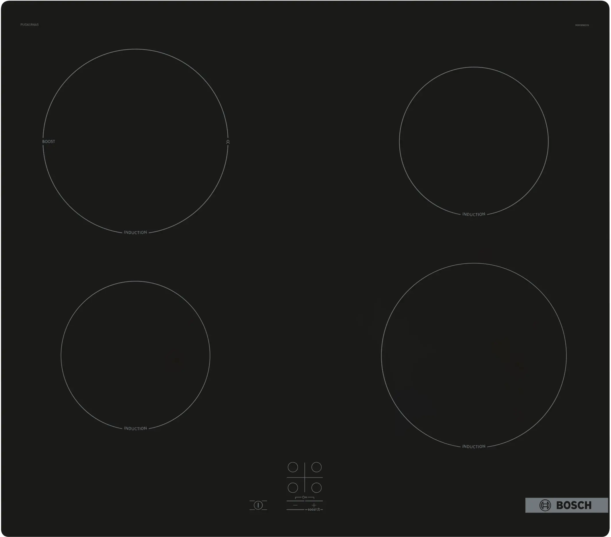 Series 2 Induction hob 60 cm surface mount without frame