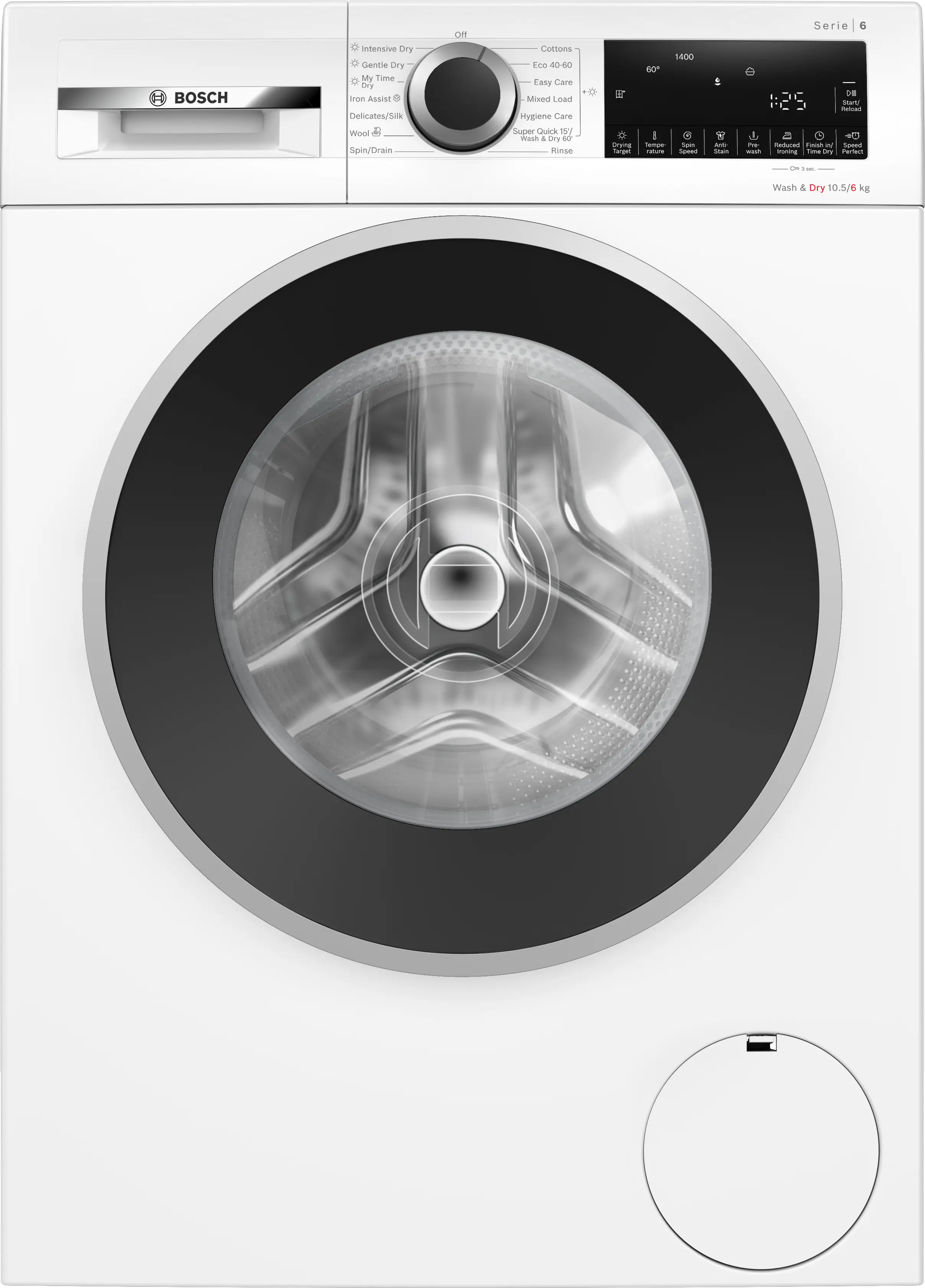 Series 6 Washer dryer 10.5/6 kg max. 1400 rpm