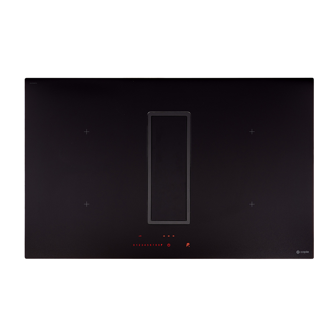 Plasma 83cm Black Induction Hob with Downdraft Extractor
