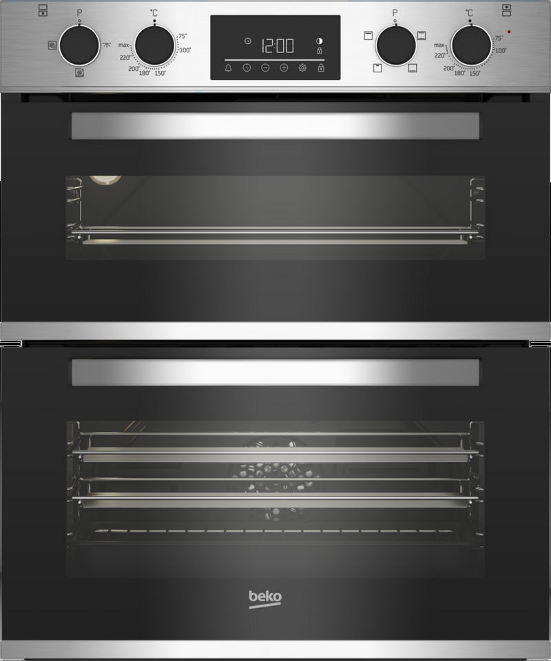 Beko CTFY22309X 59.4cm Built under Electric Double Oven - Stainless Steel