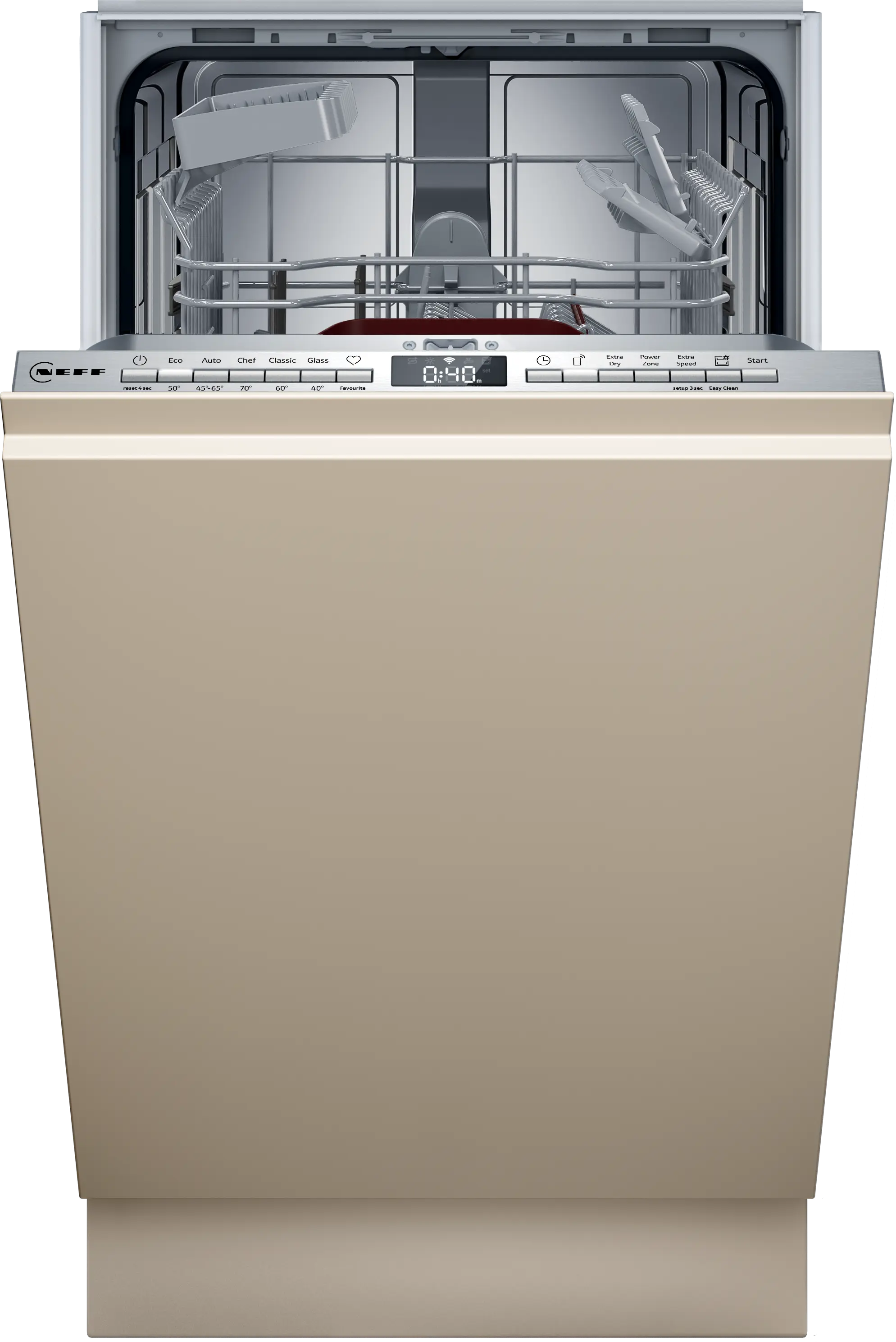 N 50 Fully-integrated dishwasher 45 cm Variable hinge