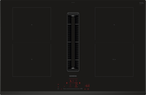 SIEMENSIQ500 80cm Venting Induction Hob ED851HQ26E - TouchSlider - HomeConnect - AutoOnFan -Bevelled Edge - B
