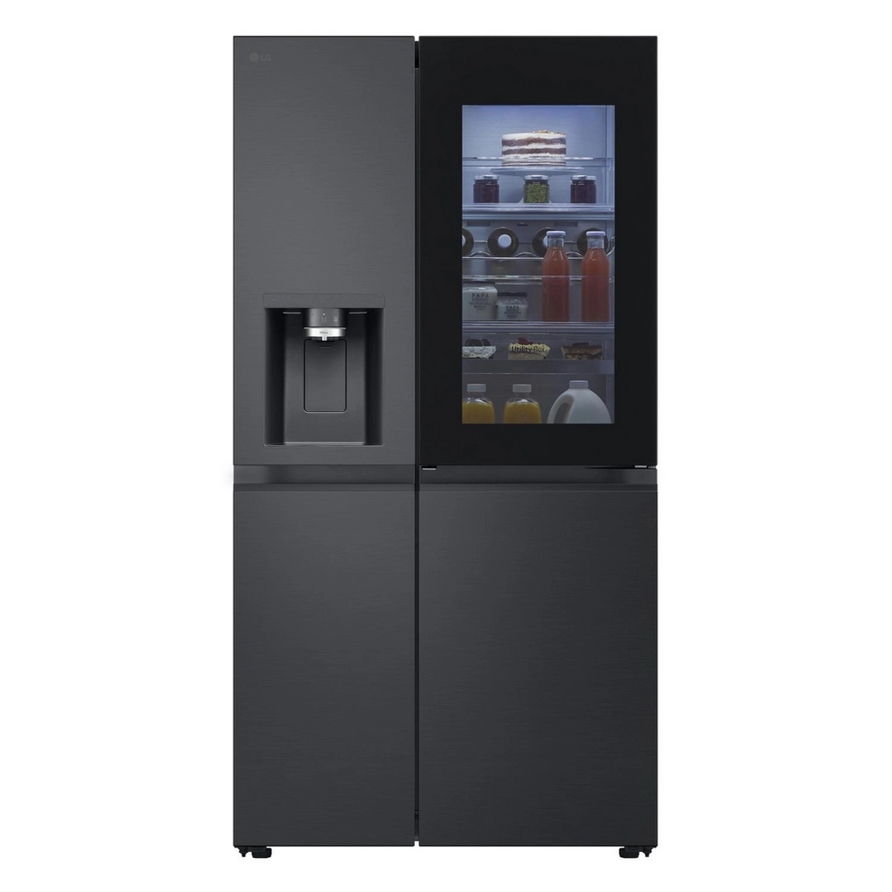 91.3cm Frost Free American Fridge Freezer - Essence Black Steel