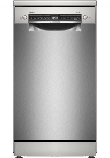 Series4 45cm Freestanding Dishwasher-6 Prog-VarioFlex-10 Place Setting - E Enrgy - Silver Inox