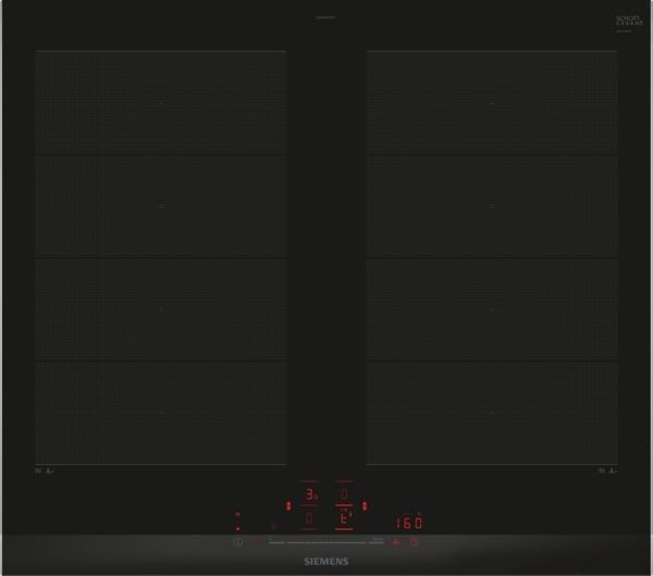 Siemens IQ700 60cm flexInduction hob , Touch Slider Control - 2 x Flex Zones - 7.4Kw - FryingSensor
